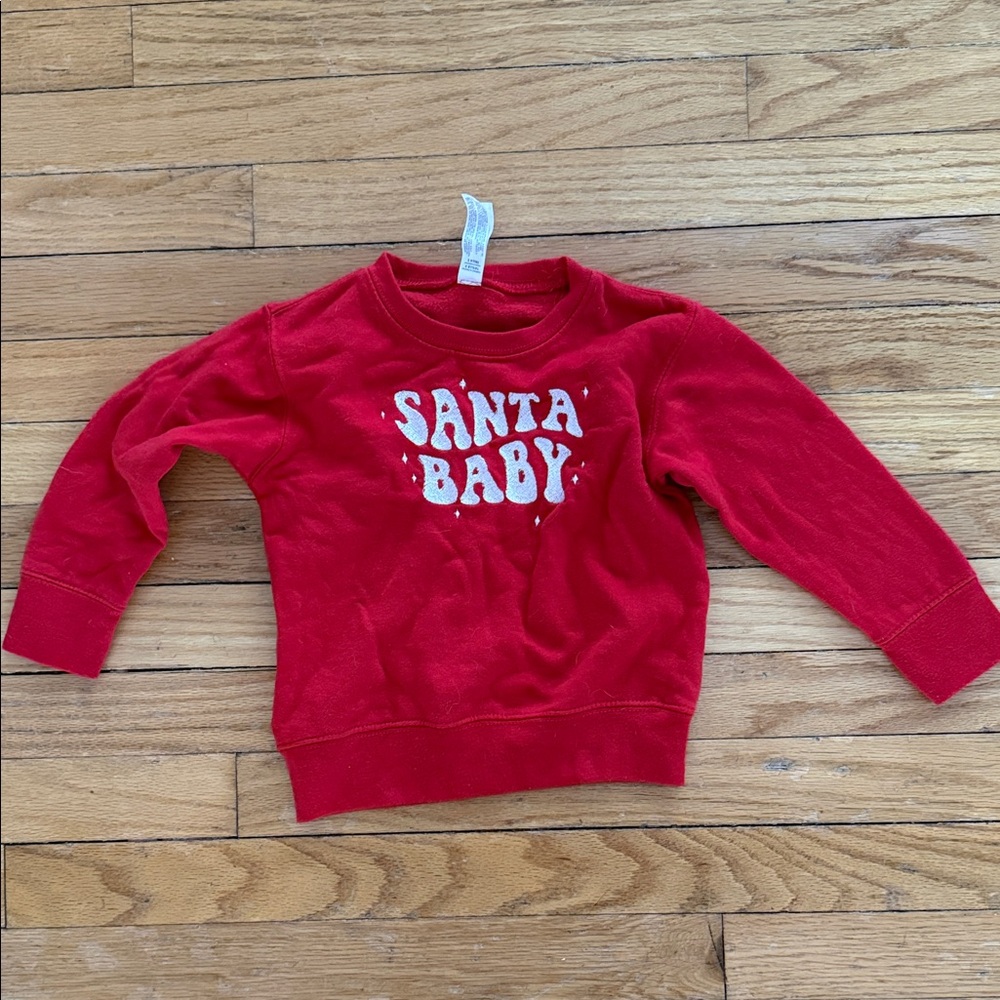 Rabbit Skins Red Santa Baby Sweatshirt